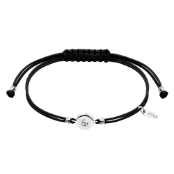 Pulsera Cordón Negro - Plata Lotus LP3668-2/1 Circonita