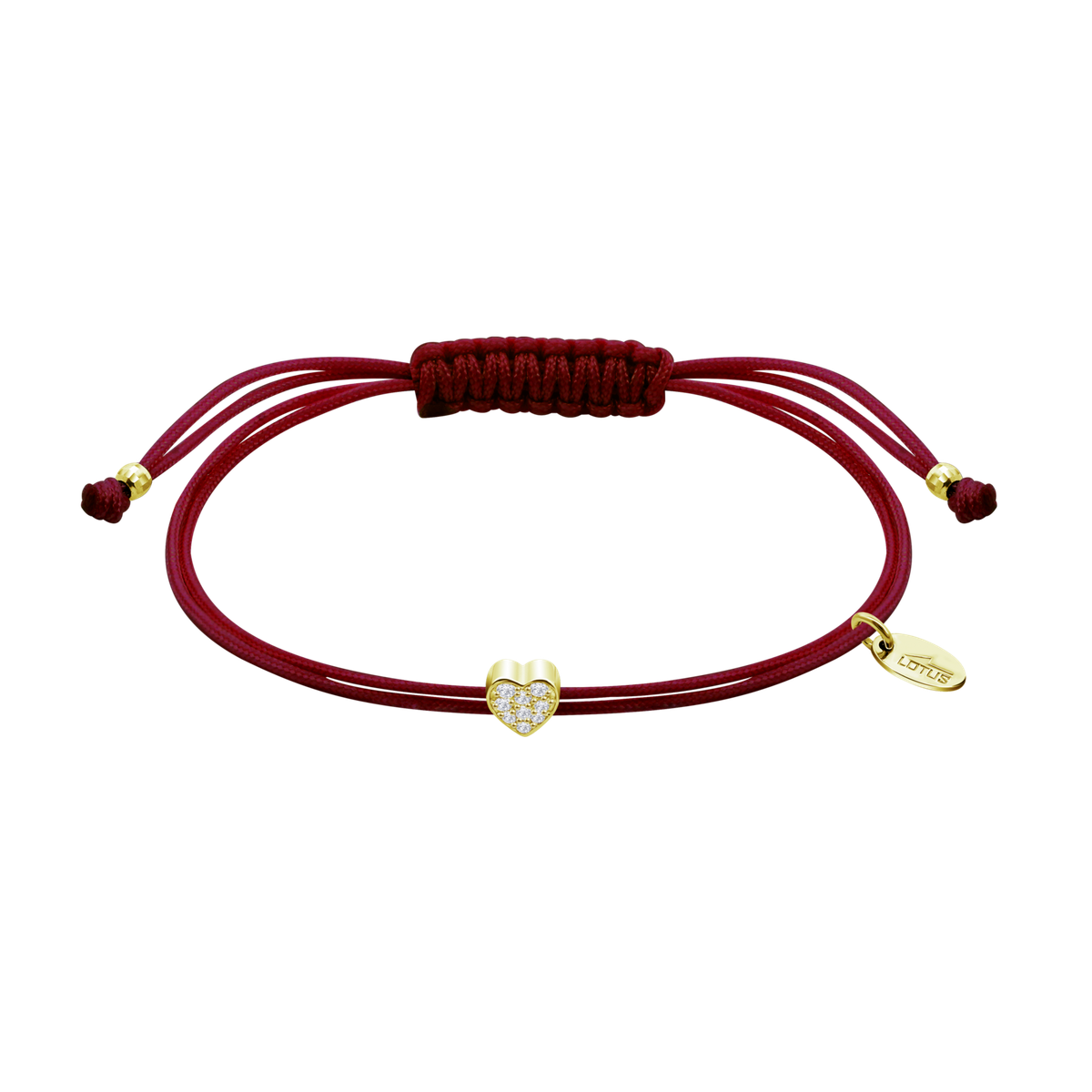 Pulsera Cordón Rojo - Plata Dorada Lotus LP3754-2/2 Corazón Circonitas