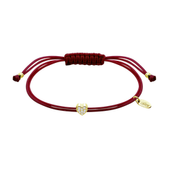 Pulsera Cordón Rojo - Plata Dorada Lotus LP3754-2/2 Corazón Circonitas