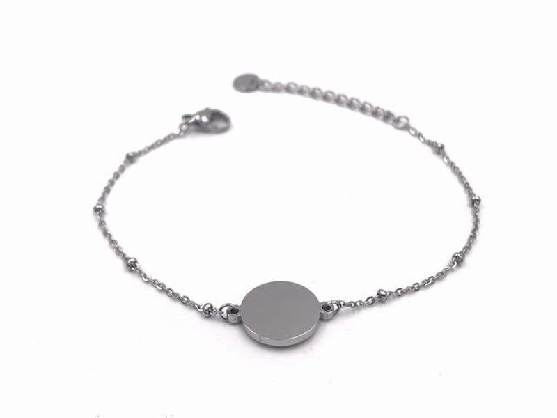 Pulsera de acero personalizable Circle S