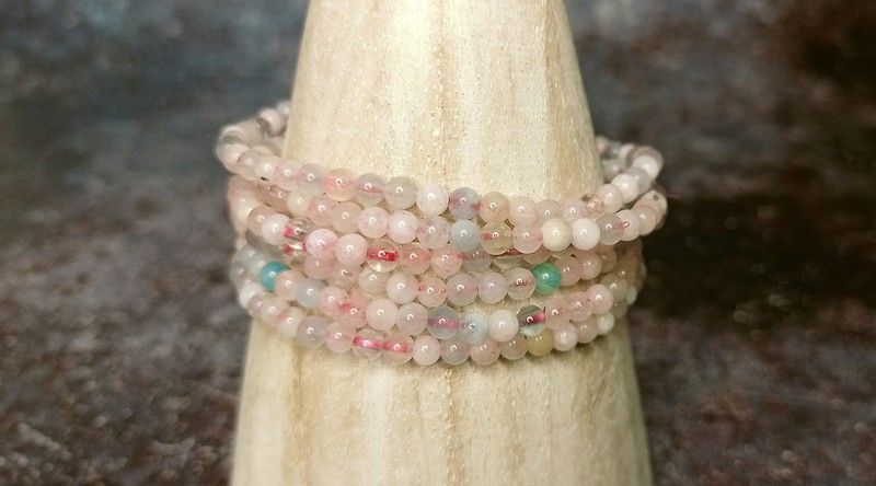 Pulsera de Berilo en bola de 4mm