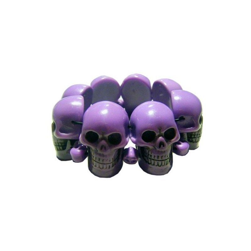 Pulsera De Calaveras Lila