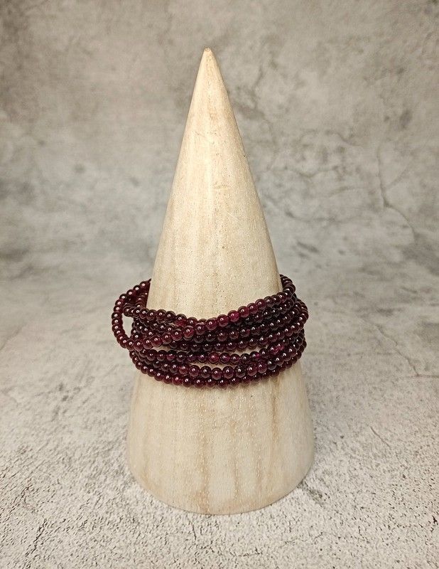 Pulsera de Granate de bola de 4mm.
