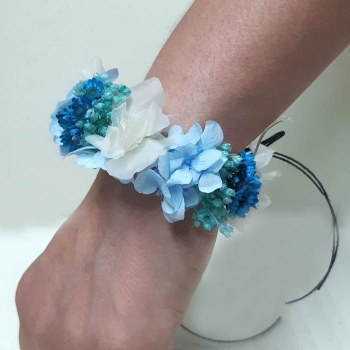 Pulsera de Hortensia Azul