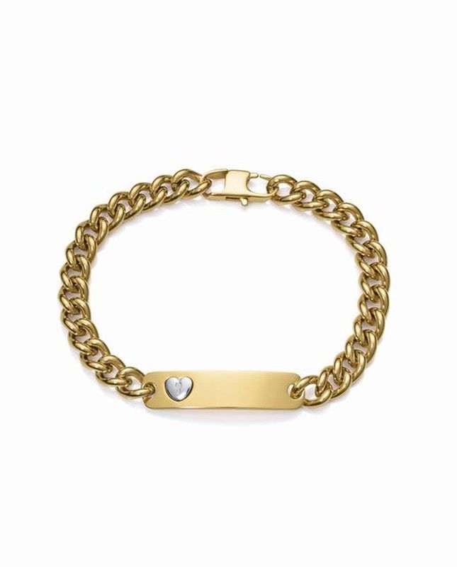 Pulsera de mujer personalizable Viceroy de acero chapada en oro