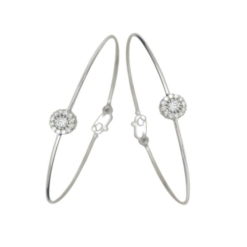 Pulsera Diamantes Oro Blanco 18kts Garras 0.25cts 1308231