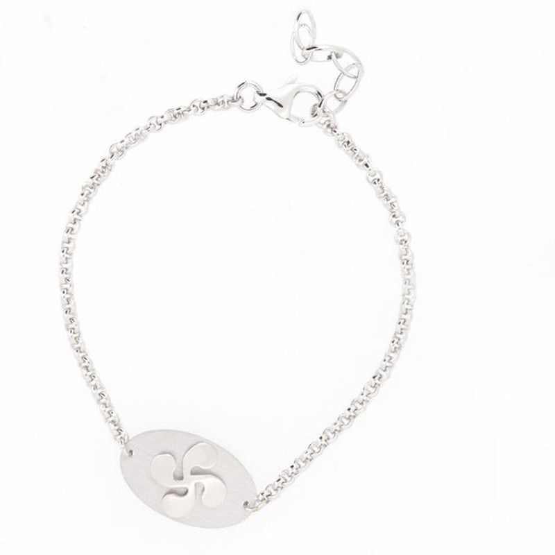 Pulsera en plata de ley Lauburu