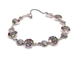 Pulsera en plata de ley Multi Circle