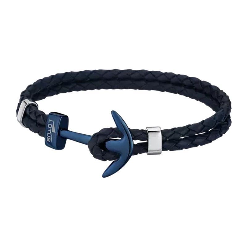 Pulsera Lotus Style Hombre LS1832-2/A Piel Azul