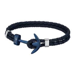 Pulsera Lotus Style Hombre LS1832-2/A Piel Azul