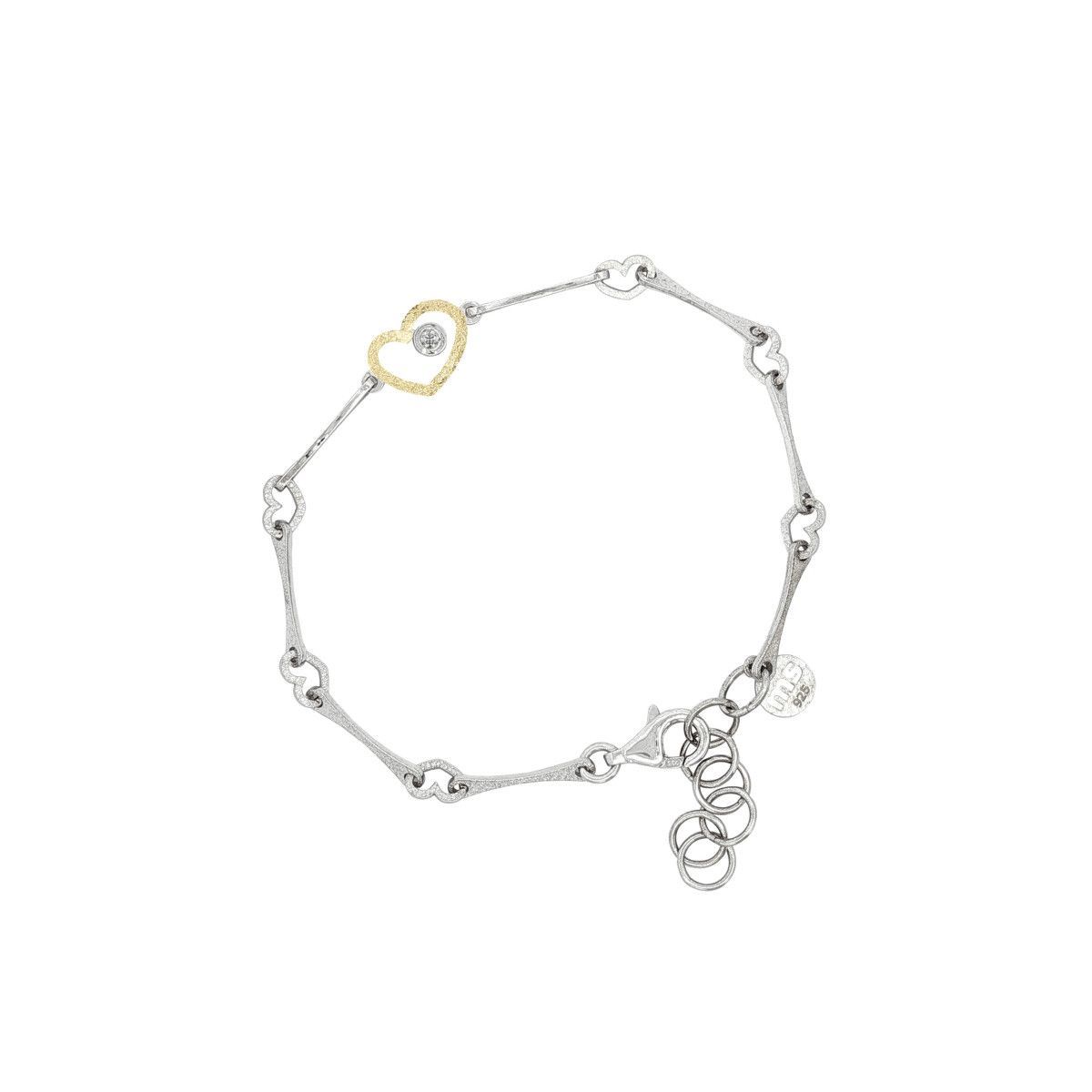 Pulsera MIQUEL SARDÀ de plata, oro y diamante. 26017