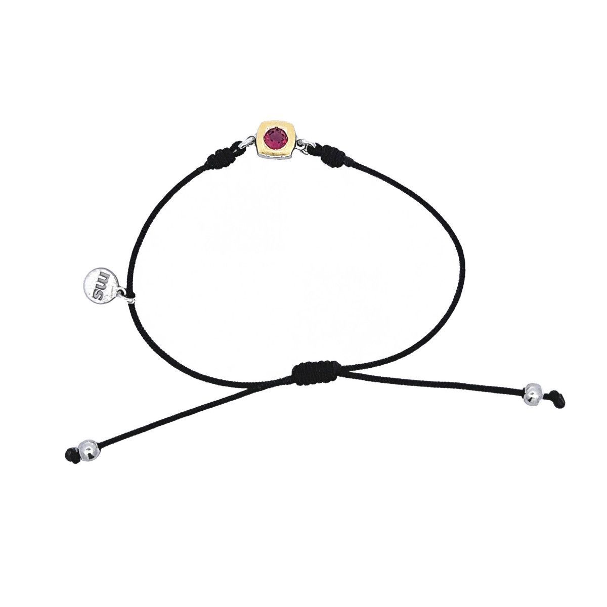 Pulsera MIQUEL SARDÀ de plata, oro y turmalina. 25128