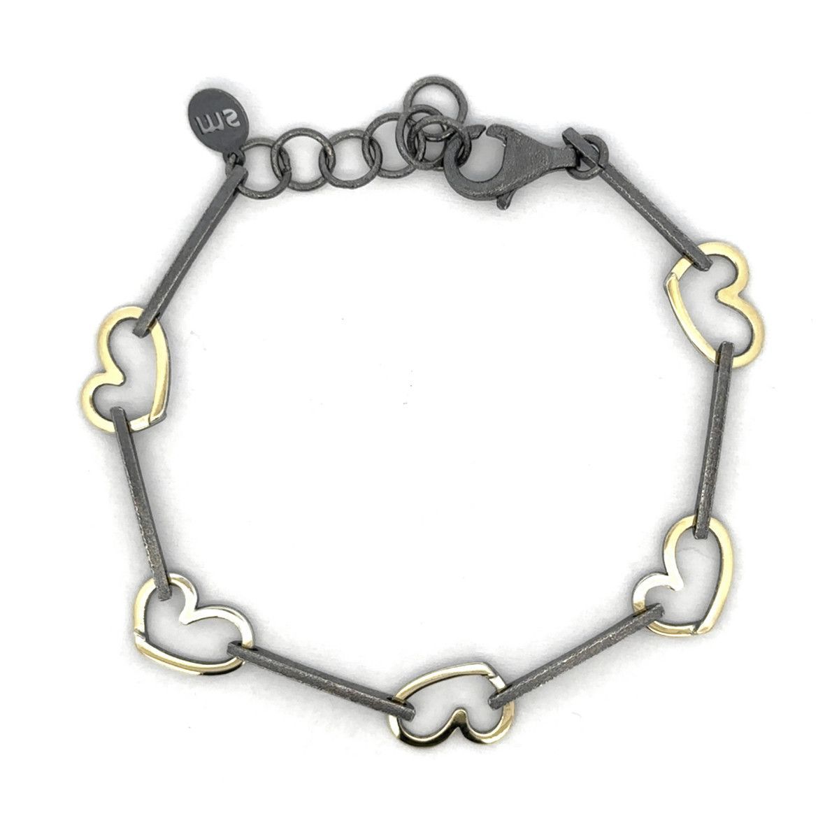 Pulsera MIQUEL SARDÀ de plata y oro. 25038