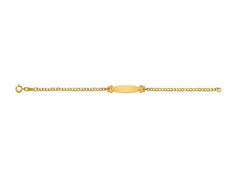 Pulsera Oro 18kts Argyor MRM 14mm (18)48306637 Placa Con Flores