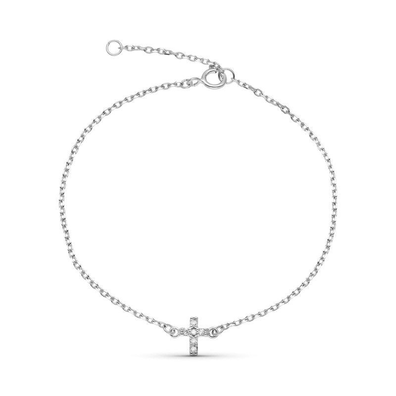 Pulsera Oro Blanco 9kts 9KP1923-OB Diamantes