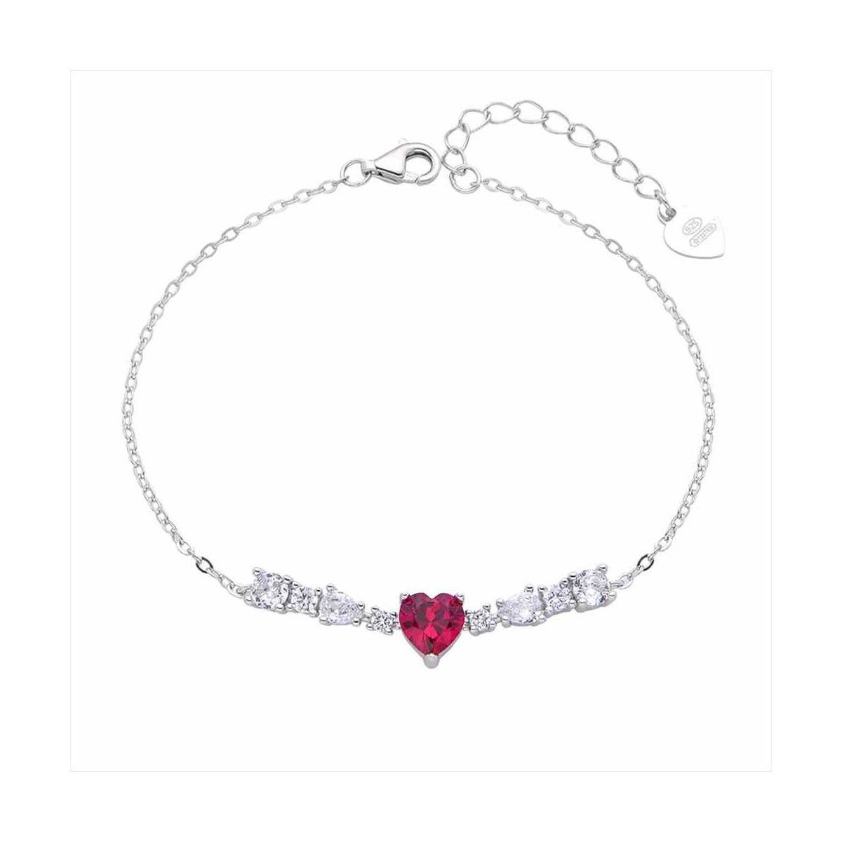 Pulsera Plata B19914GT Corazón Con Circonitas