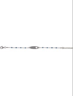 Pulsera Plata Bebé PEBB3 Placa Estrella Rosada