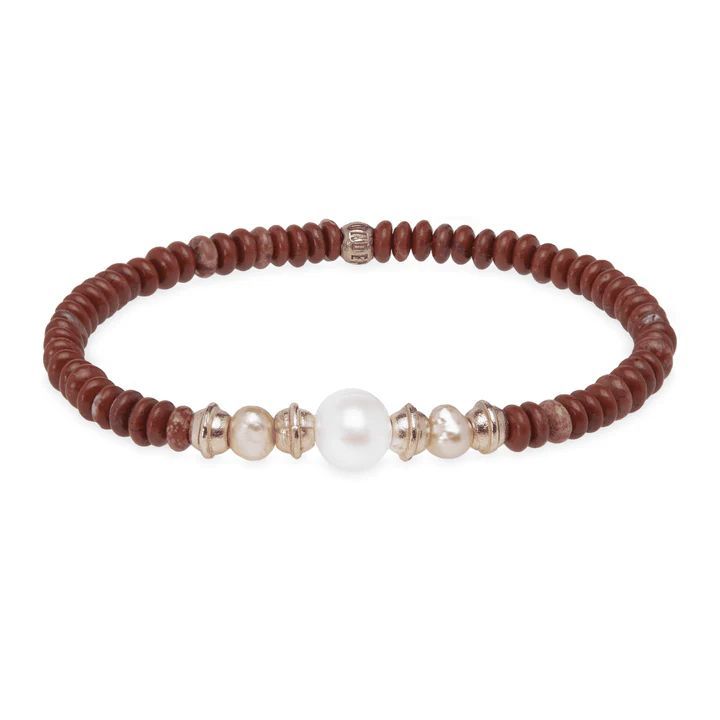 Pulsera PLATA DE PALO de mujer colección Cresida adornada con perlas