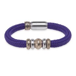 Pulsera PLATA DE PALO de Nylon violeta modelo Brisamar, un color elegante y moderno