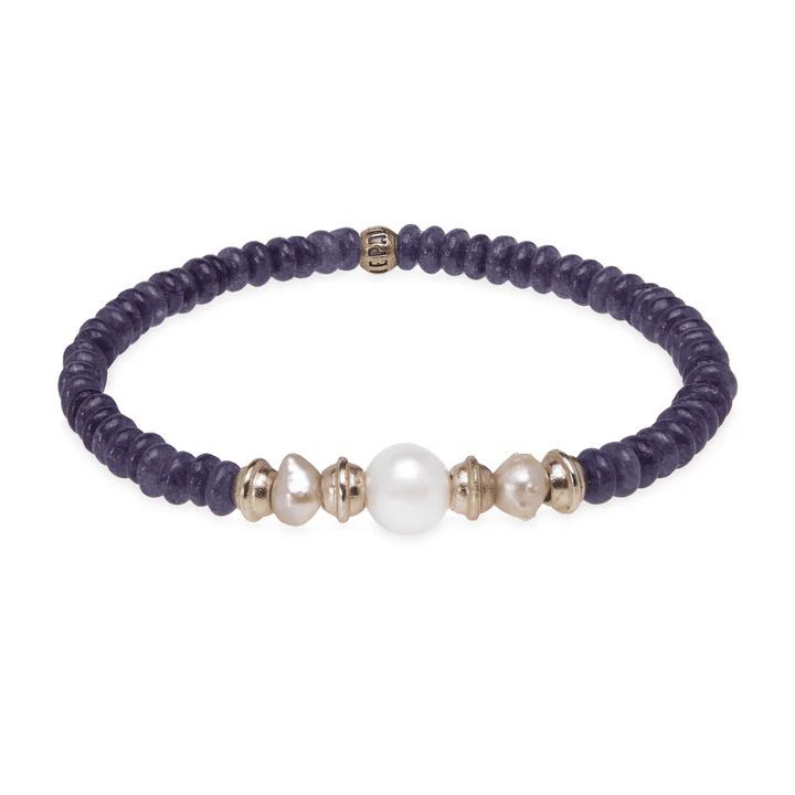 Pulsera PLATA DE PALO Mujer colección Nila con piedras violeta