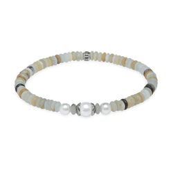 Pulsera PLATA DE PALO Mujer modelo Maia con perlas y amazonita