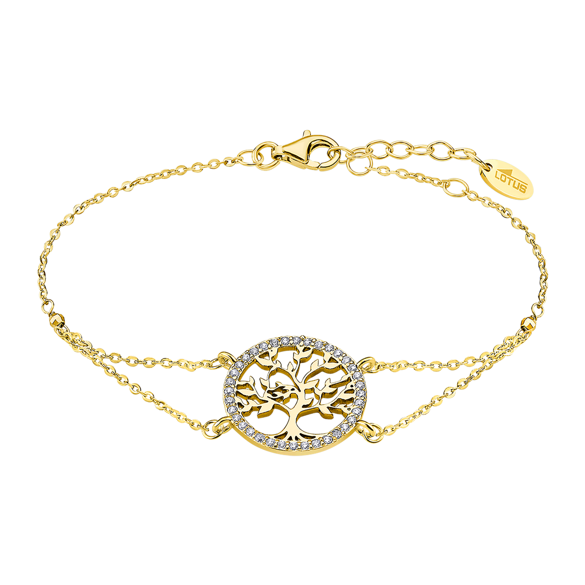 Pulsera Plata Dorada Lotus LP1746-2/3 Árbol De La Vida Circonitas