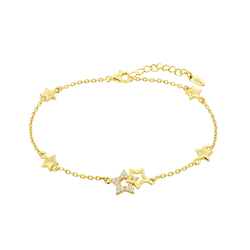 Pulsera Plata Dorada Lotus LP3177-2/2 Estrellas Circonitas Unidas