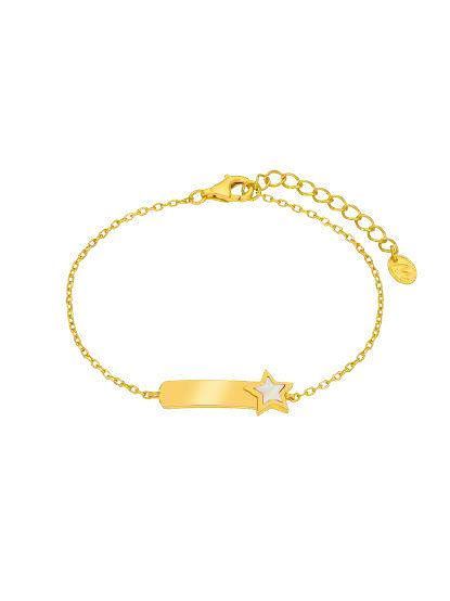 Pulsera Plata Dorada Marea Niña C03303/BM Placa C. Estrella