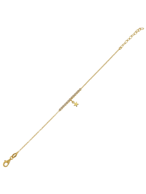 Pulsera Plata Dorada Mujer PPUL3200/C Estrella Circonitas