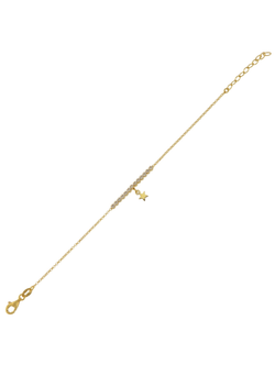 Pulsera Plata Dorada Mujer PPUL3200/C Estrella Circonitas