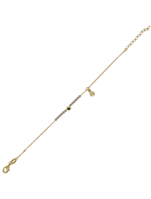 Pulsera Plata Dorada Mujer PPUL3201/C Estrella Trébol Circonitas