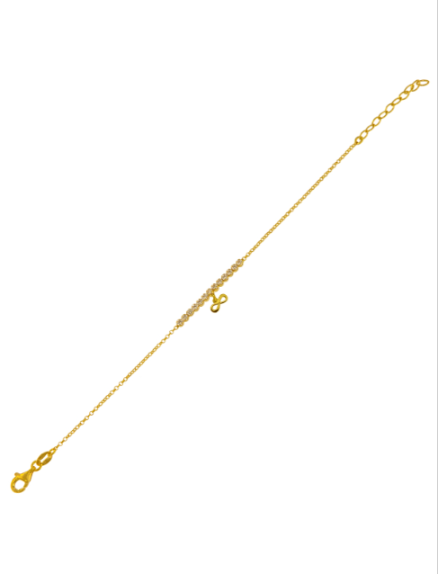Pulsera Plata Dorada Mujer PPUL3202/C Infinito Circonitas