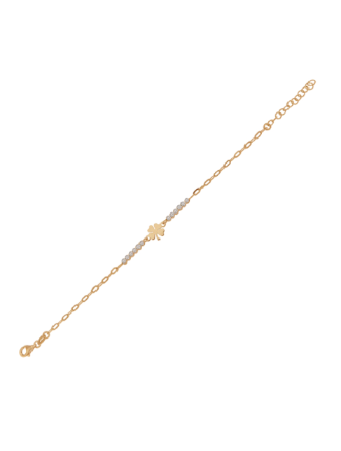Pulsera Plata Dorada Mujer PPUL3220/C Trébol Circonitas