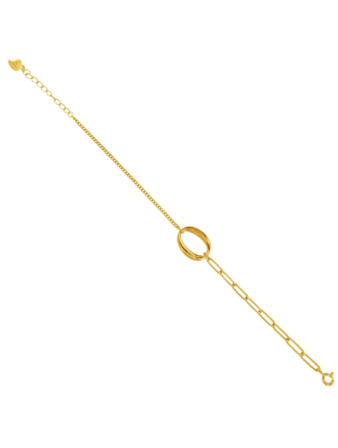 Pulsera Plata Dorada Mujer PPUL3307/C Eslabones Alargados