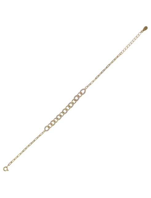 Pulsera Plata Dorada Mujer PPUL3328/C Circonitas
