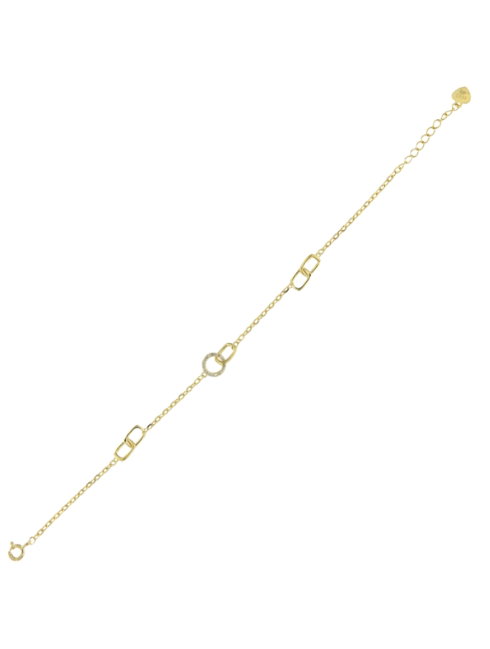 Pulsera Plata Dorada Mujer PPUL3332/C Circonitas