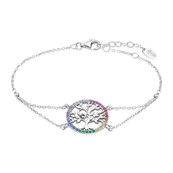 Pulsera Plata Lotus LP1746-2/5 Árbol De La Vida Circonitas Multicolor