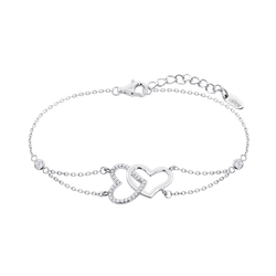 Pulsera Plata Lotus LP1818-2/1 Corazones Circonitas