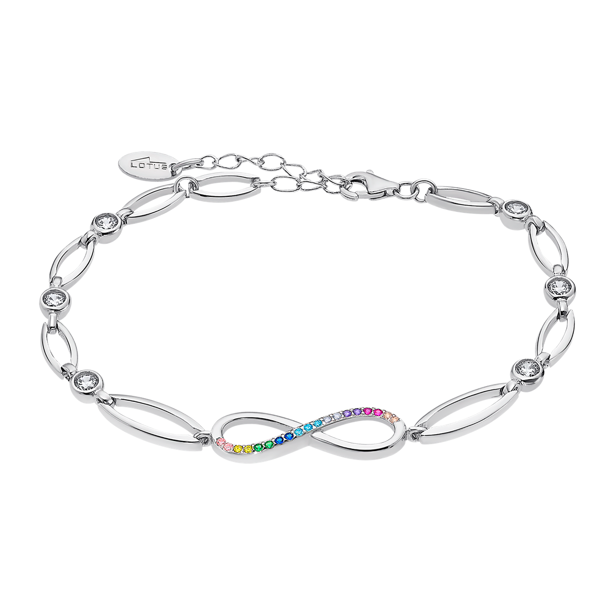 Pulsera Plata Lotus LP1872-2/2 Infinito Circonitas Multicolor