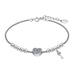 Pulsera Plata Lotus LP1985-2/1 Corazón - Llave Circonitas