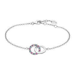 Pulsera Plata Lotus LP1990-2/3 Aros Unidos Circonitas Multicolor
