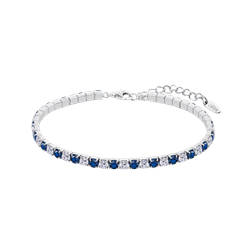 Pulsera Plata Lotus LP3452-2/5 Circonitas Azules Bicolor Blanco