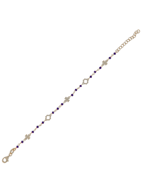 Pulsera Plata Mujer PPUL3210/Z Tréboles Circonitas Azules