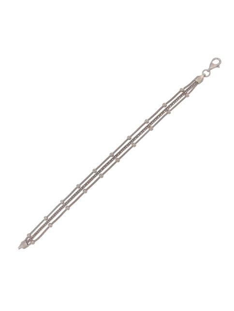 Pulsera Plata Mujer PPUL3212 Triple Cadena Circonitas