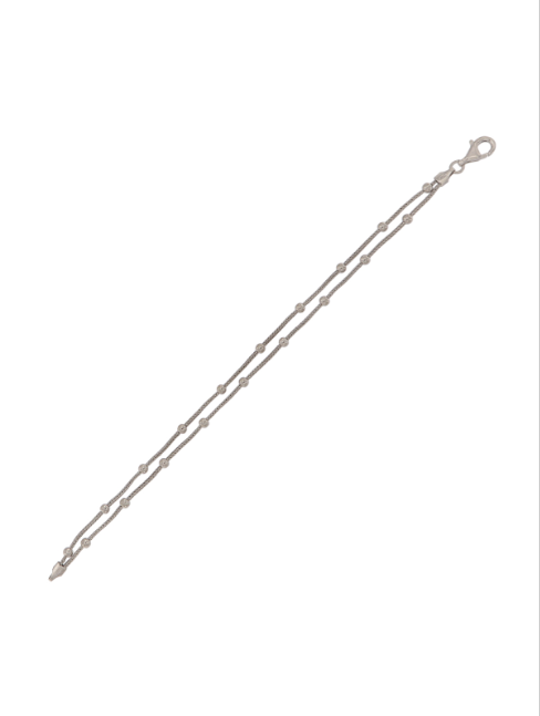 Pulsera Plata Mujer PPUL3213 Doble Cadena Circonitas