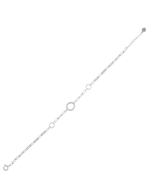 Pulsera Plata Mujer PPUL3330 Aros Circonitas