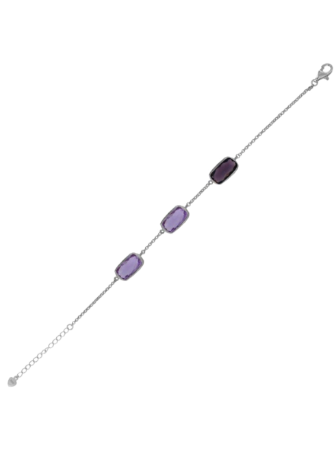 Pulsera Plata Mujer PSET173/4 Circonitas Moradas