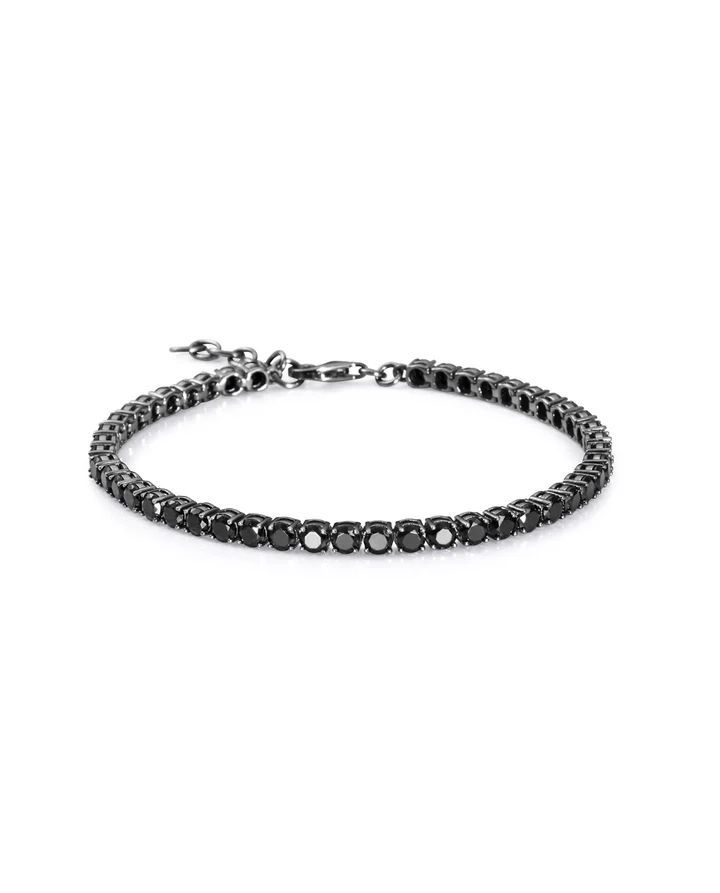 Pulsera Plata Viceroy Hombre 13253P100-35 Eslabones Circonitas Negras