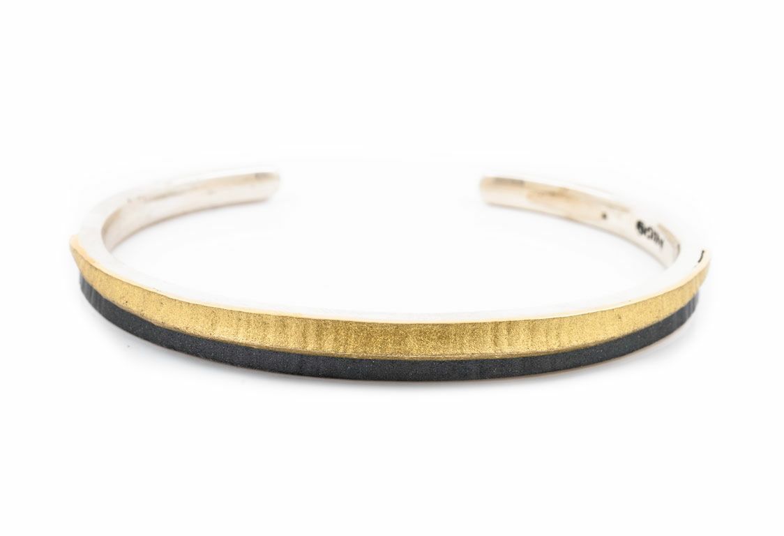 Pulsera Plata Y Oro Arior Estrecha Pequeńa 3020032XU