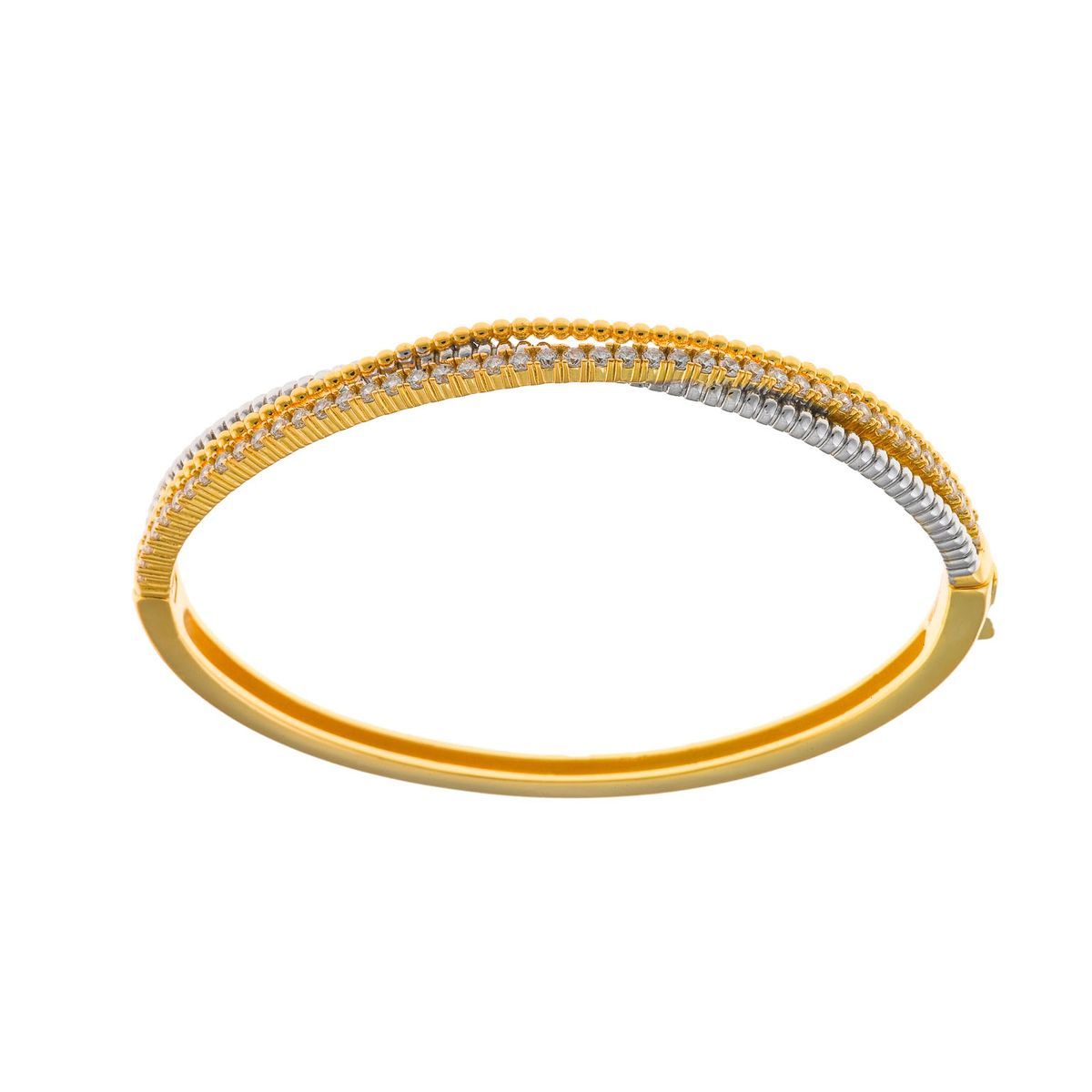 Pulsera rígida en plata de ley Lines